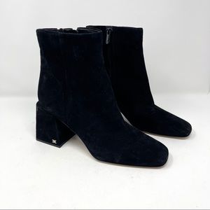 Sam Edelman Daruby Black Suede Block Heel Booties
